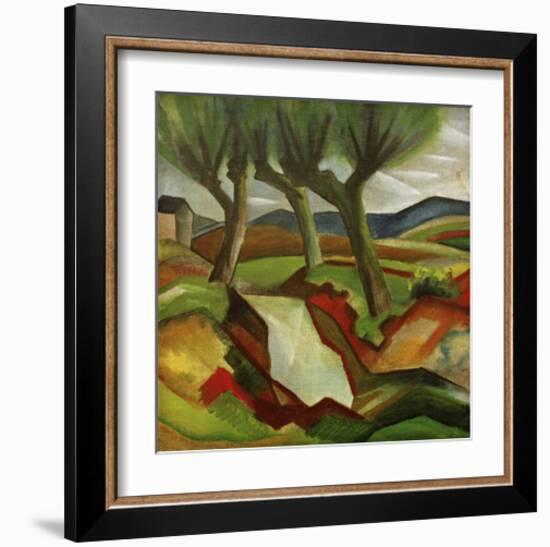 Willows by the Brook-Auguste Macke-Framed Giclee Print