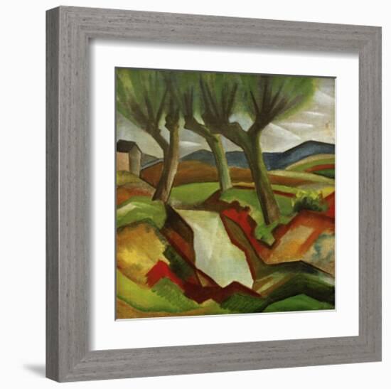 Willows by the Brook-Auguste Macke-Framed Giclee Print