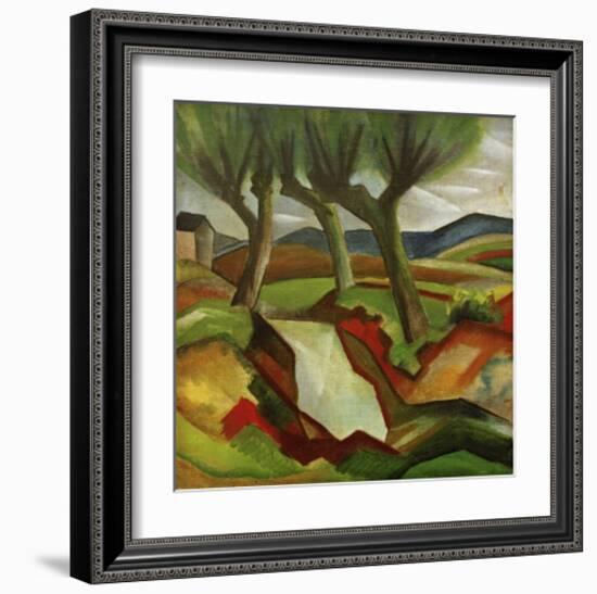 Willows by the Brook-Auguste Macke-Framed Giclee Print