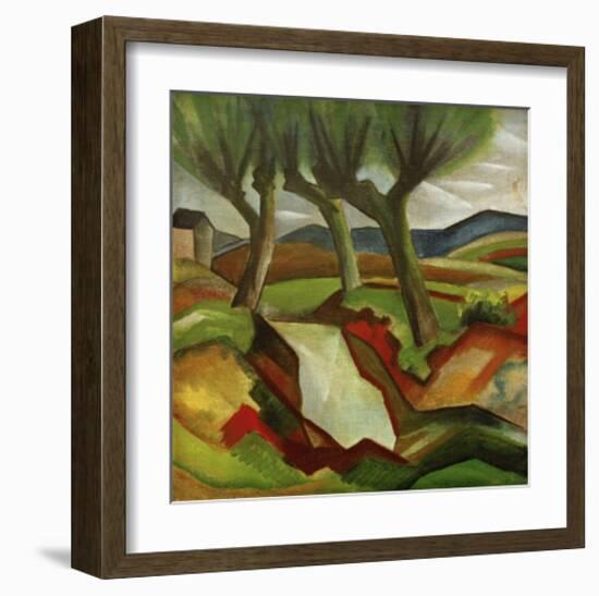 Willows by the Brook-Auguste Macke-Framed Giclee Print