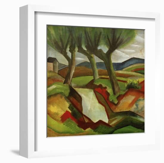 Willows by the Brook-Auguste Macke-Framed Giclee Print