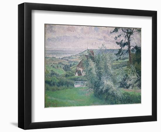 Willows, Fishpond, Dorset, 1915 (Oil on Panel)-Lucien Pissarro-Framed Giclee Print