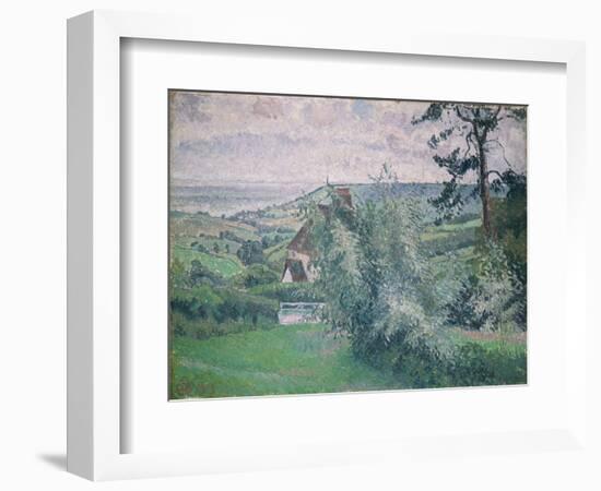 Willows, Fishpond, Dorset, 1915 (Oil on Panel)-Lucien Pissarro-Framed Giclee Print