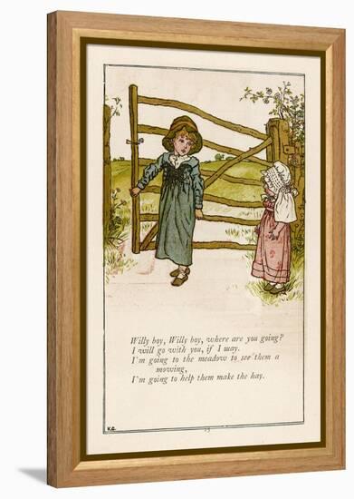 Willy Boy Willy Boy Where are You Going?-Kate Greenaway-Framed Stretched Canvas