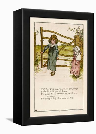 Willy Boy Willy Boy Where are You Going?-Kate Greenaway-Framed Stretched Canvas