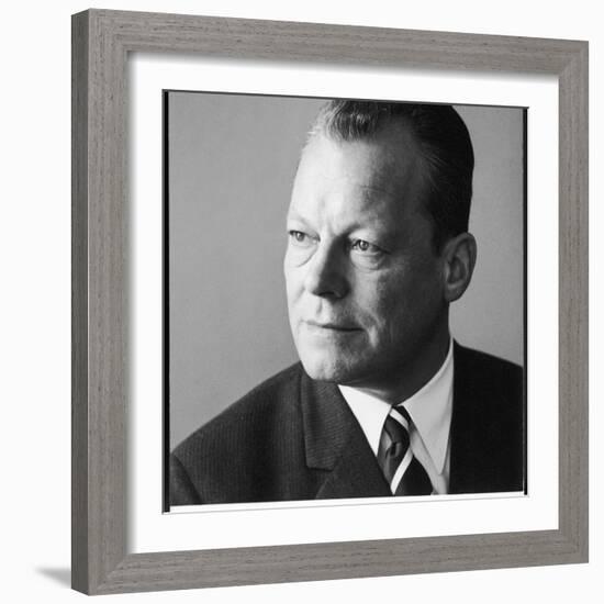 Willy Brandt Serious-null-Framed Photographic Print