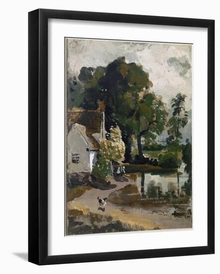 Willy Lott's House, near Flatford Mill (Oil on Canvas, 1813)-John Constable-Framed Giclee Print