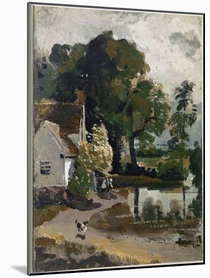 Willy Lott's House, near Flatford Mill (Oil on Canvas, 1813)-John Constable-Mounted Giclee Print