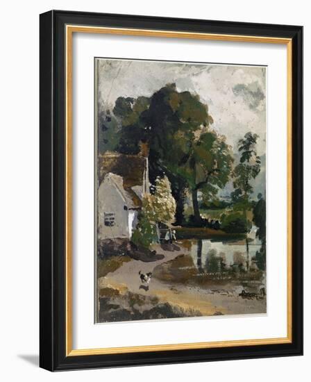 Willy Lott's House, near Flatford Mill (Oil on Canvas, 1813)-John Constable-Framed Giclee Print