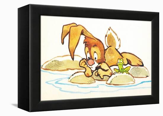 Willy Rabbit and the Easter Bunny Caper - Jack & Jill-Dennis Anderson-Framed Premier Image Canvas