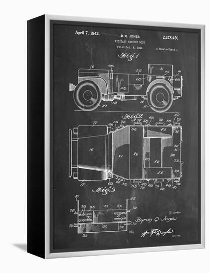 Willy's Jeep Patent-null-Framed Stretched Canvas