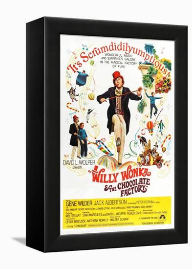 Willy Wonka and the Chocolate Factory, Gene Wilder (Center), 1971-null-Framed Stretched Canvas