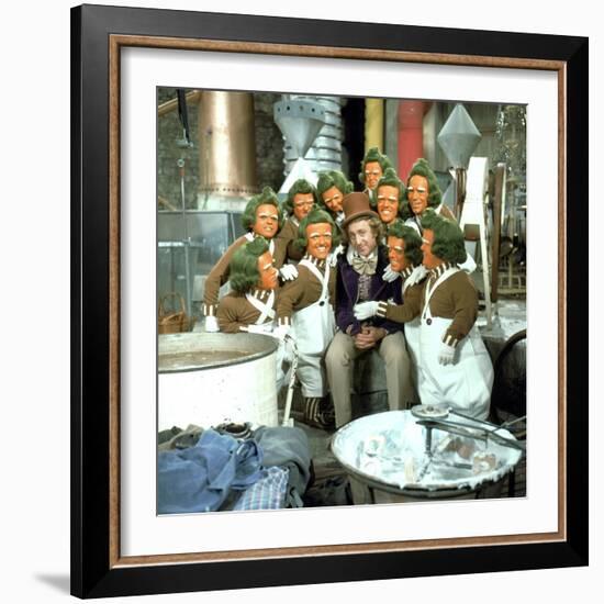 Willy Wonka And The Chocolate Factory, Gene Wilder, Oompa-Loompas, 1971-null-Framed Photo