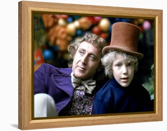 Willy Wonka And The Chocolate Factory, Gene Wilder, Peter Ostrum, 1971-null-Framed Stretched Canvas