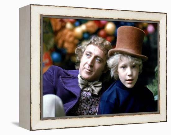 Willy Wonka And The Chocolate Factory, Gene Wilder, Peter Ostrum, 1971-null-Framed Stretched Canvas