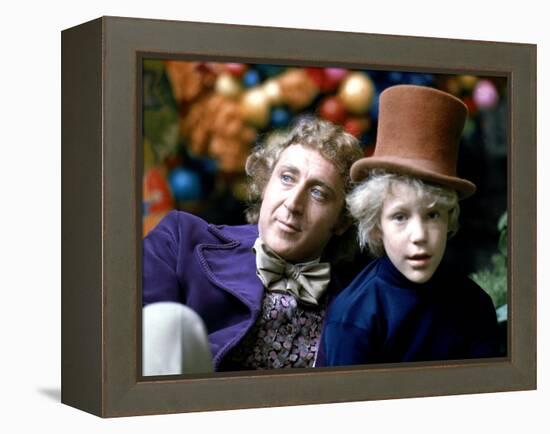 Willy Wonka And The Chocolate Factory, Gene Wilder, Peter Ostrum, 1971-null-Framed Stretched Canvas