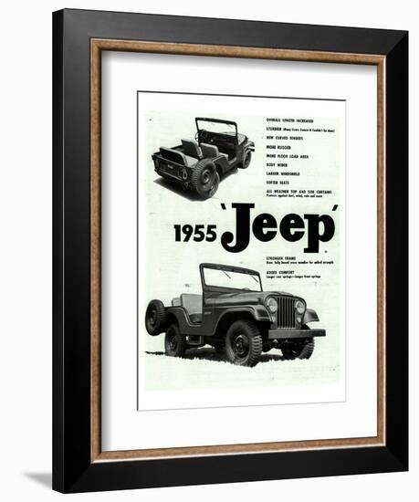 Willys 1955 Jeep-null-Framed Art Print