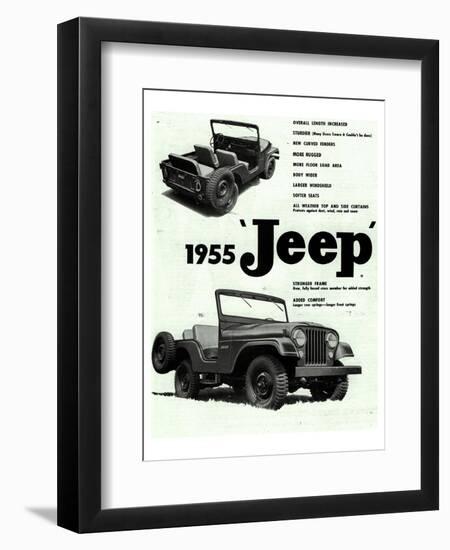 Willys 1955 Jeep-null-Framed Art Print