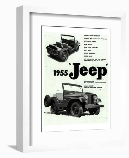 Willys 1955 Jeep-null-Framed Art Print