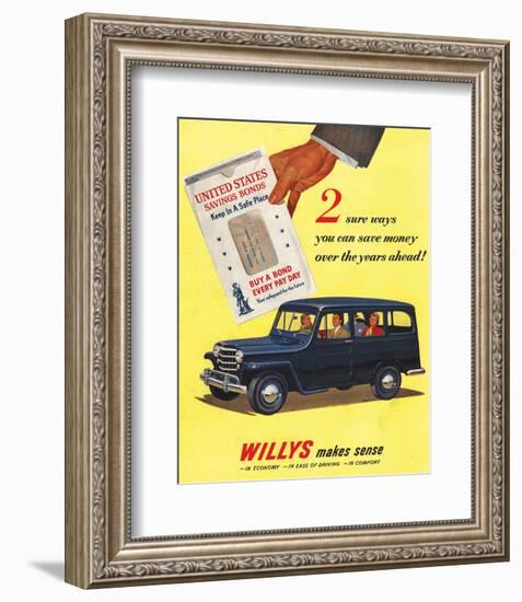 Willys 2 Ways You Can Save-null-Framed Art Print