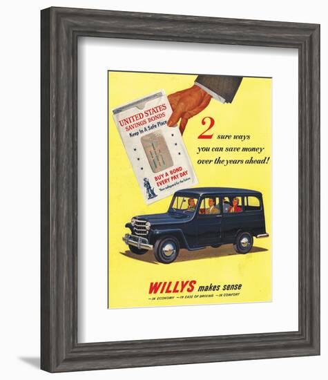 Willys 2 Ways You Can Save-null-Framed Art Print