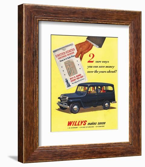 Willys 2 Ways You Can Save-null-Framed Art Print