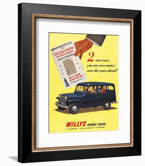 Willys 2 Ways You Can Save-null-Framed Art Print