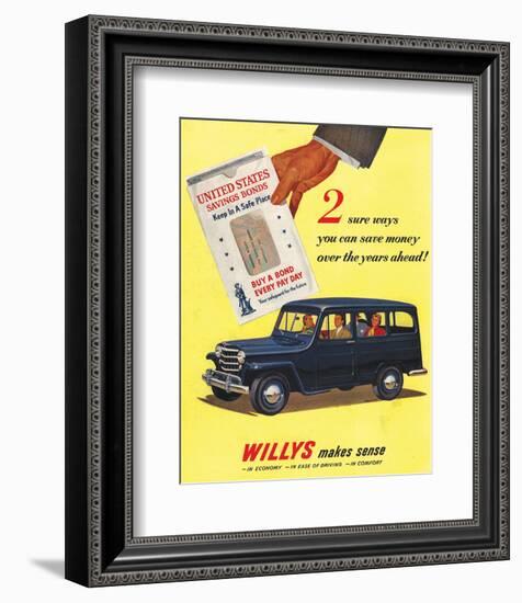 Willys 2 Ways You Can Save-null-Framed Art Print