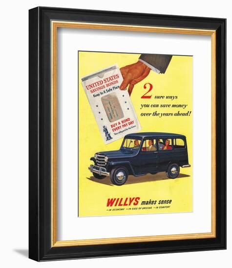 Willys 2 Ways You Can Save-null-Framed Art Print