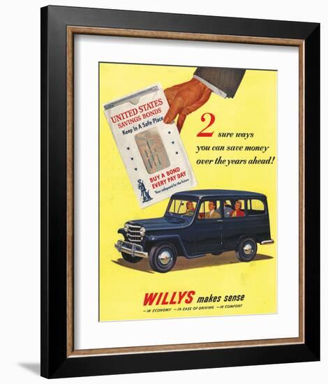 Willys 2 Ways You Can Save-null-Framed Art Print