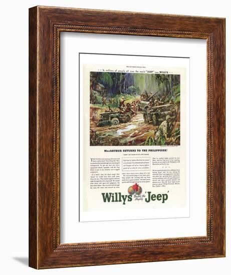 Willys Builds the Mighty Jeep-null-Framed Art Print