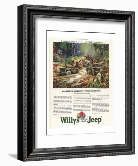 Willys Builds the Mighty Jeep-null-Framed Art Print