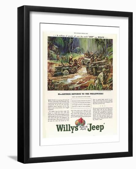 Willys Builds the Mighty Jeep-null-Framed Art Print