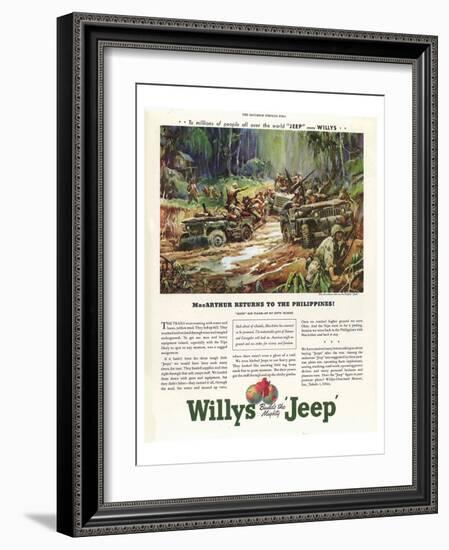 Willys Builds the Mighty Jeep-null-Framed Art Print