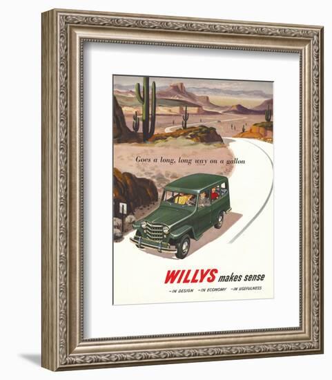 Willys - Goes a Long Long Way-null-Framed Art Print