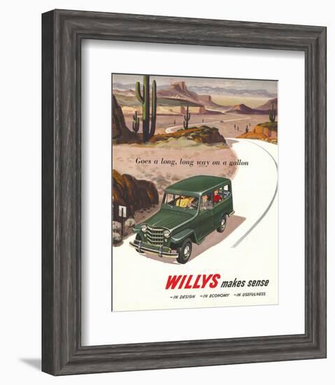 Willys - Goes a Long Long Way-null-Framed Art Print