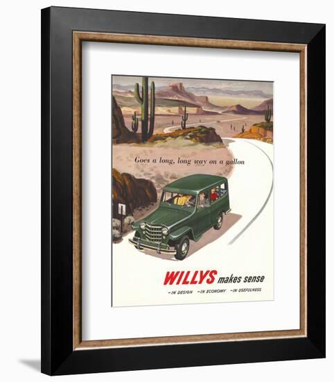 Willys - Goes a Long Long Way-null-Framed Art Print