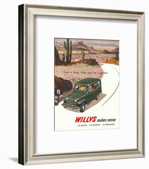 Willys - Goes a Long Long Way-null-Framed Art Print