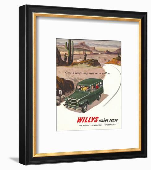 Willys - Goes a Long Long Way-null-Framed Art Print