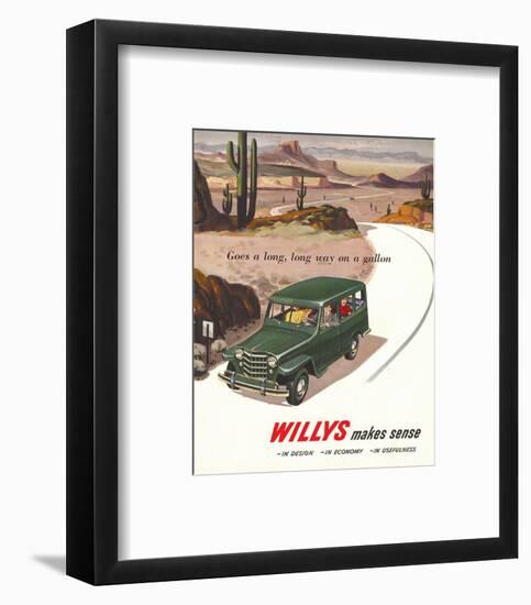 Willys - Goes a Long Long Way-null-Framed Art Print