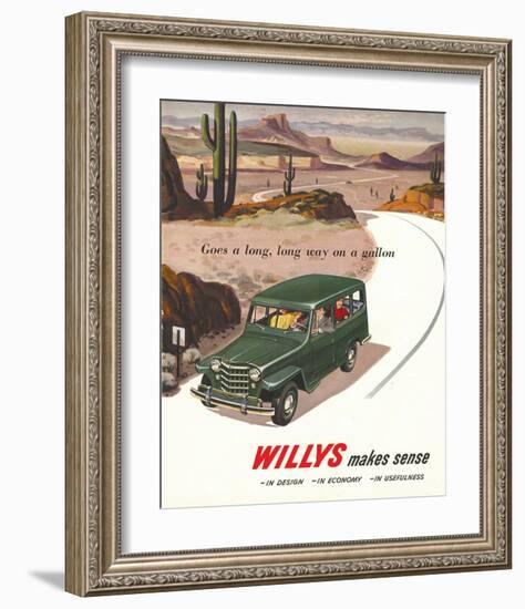 Willys - Goes a Long Long Way-null-Framed Art Print