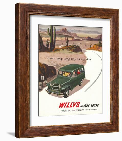 Willys - Goes a Long Long Way-null-Framed Art Print