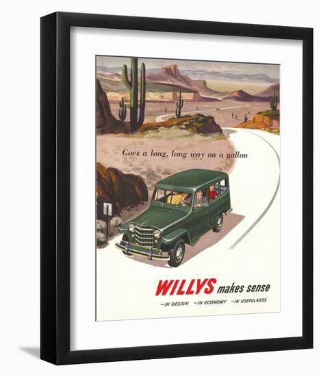 Willys - Goes a Long Long Way-null-Framed Art Print