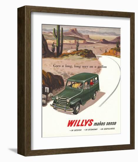 Willys - Goes a Long Long Way-null-Framed Art Print