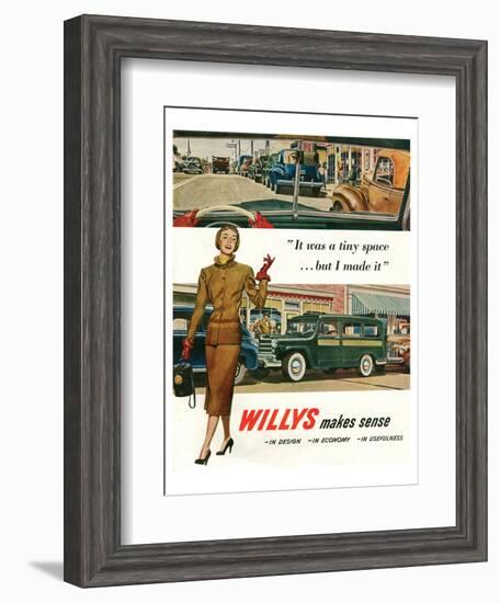 Willys - It Was a Tiny Space…-null-Framed Art Print