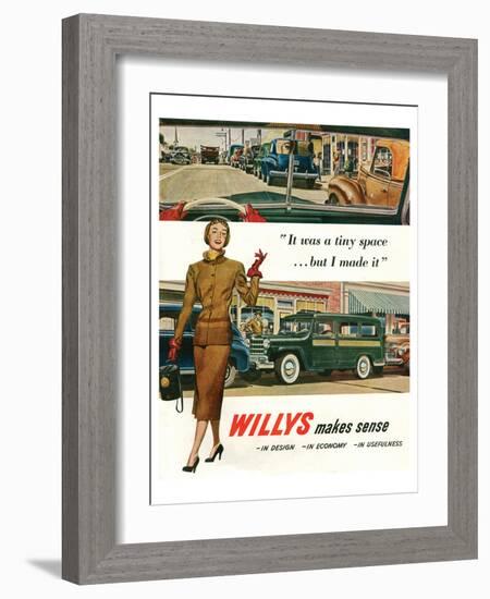 Willys - It Was a Tiny Space…-null-Framed Art Print