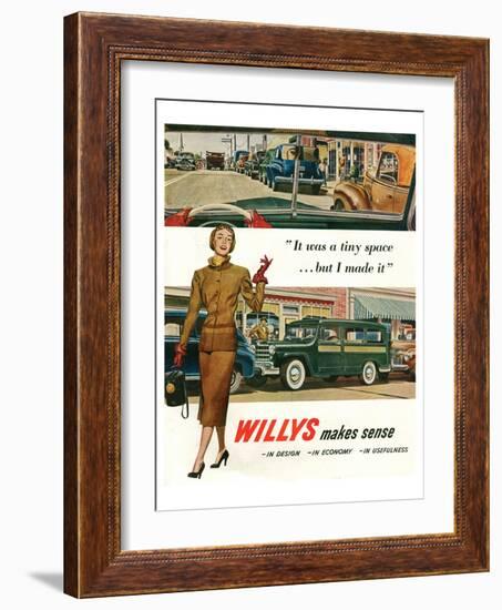 Willys - It Was a Tiny Space…-null-Framed Art Print