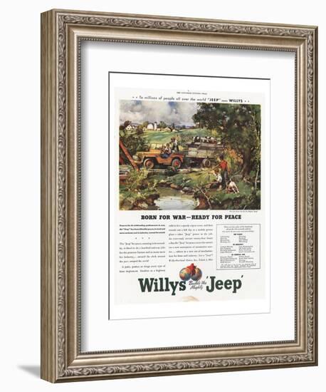 Willys Jeep - Born for War-null-Framed Art Print