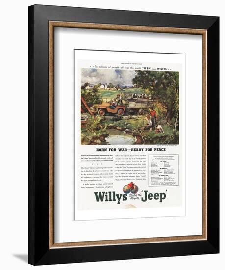 Willys Jeep - Born for War-null-Framed Art Print
