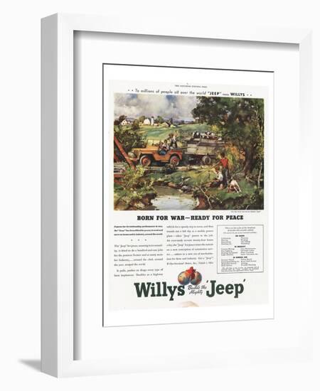 Willys Jeep - Born for War-null-Framed Art Print